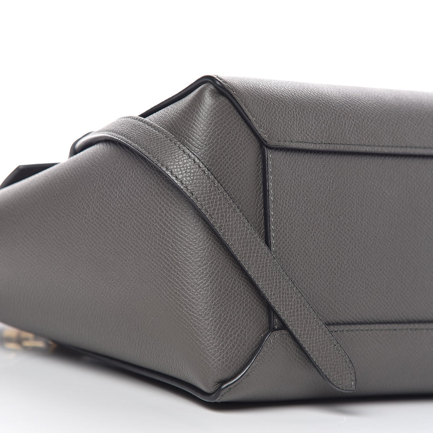 Grained Calfskin Micro Belt Bag Grey