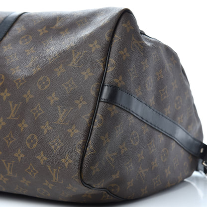 Louis Vuitton Monogram Macassar Keepall Bandouliere 55 7 of 14