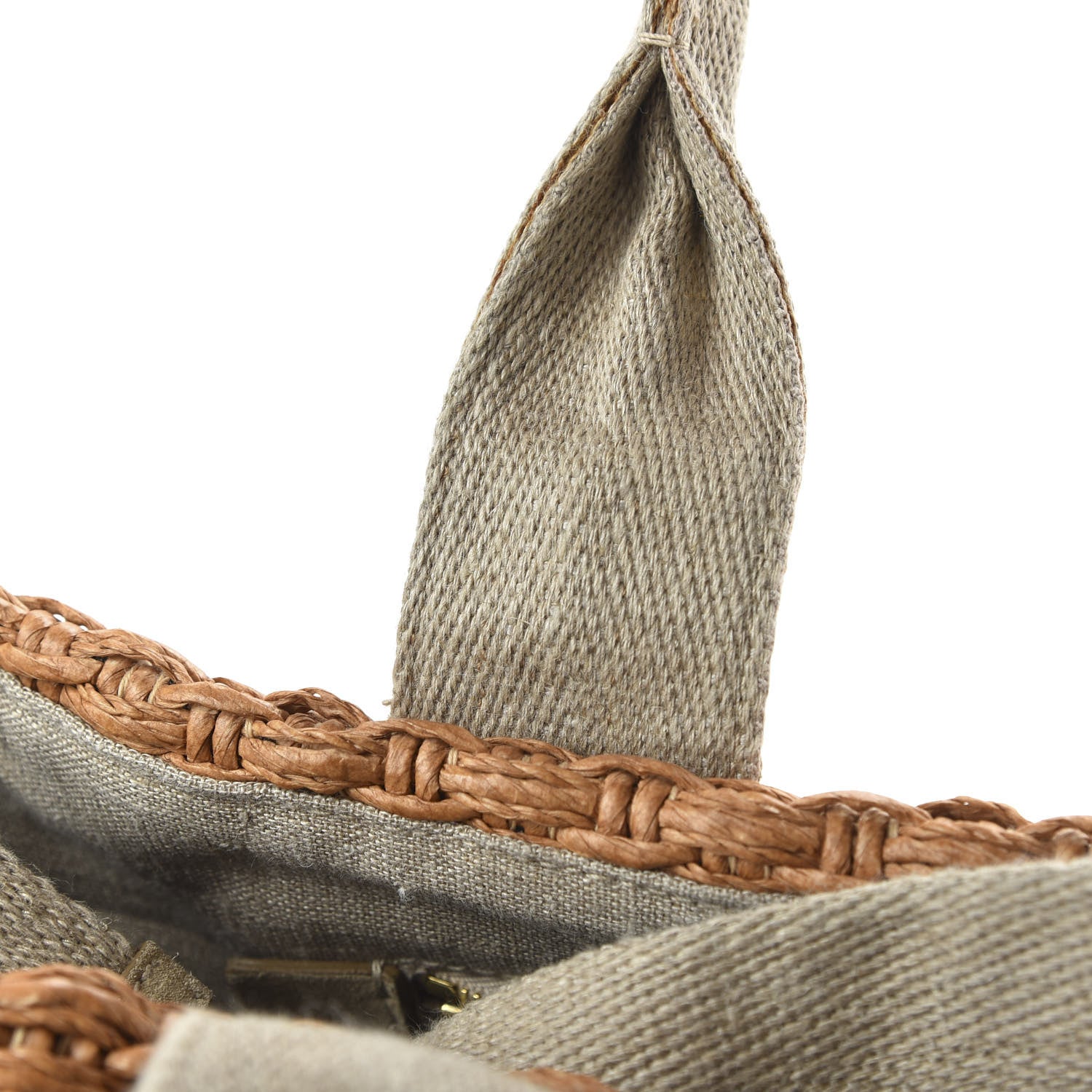Prada Raffia Canvas Mistolino Tote Naturale 11 of 11