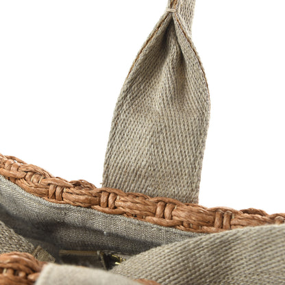 Prada Raffia Canvas Mistolino Tote Naturale 11 of 11