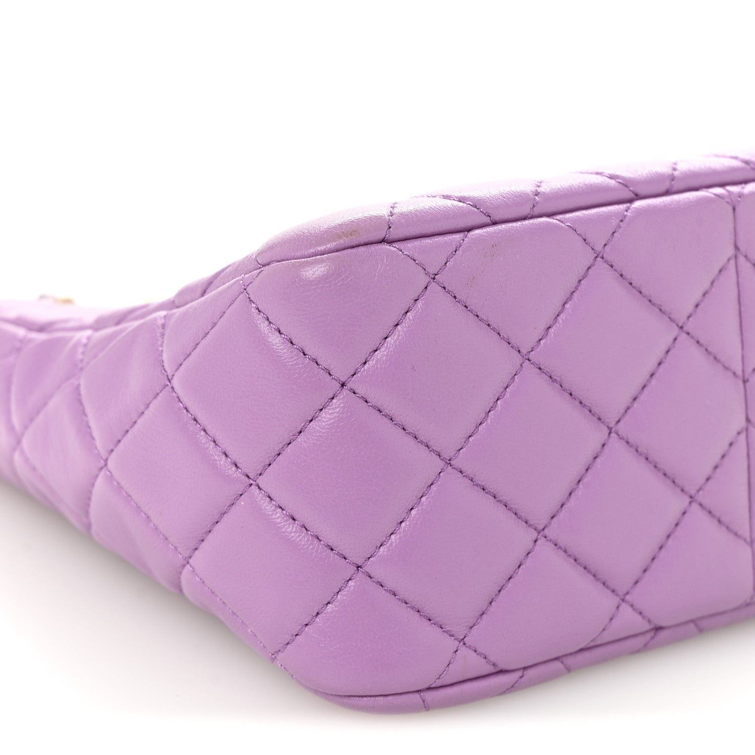 Chanel Lambskin Quilted Small Pearl Crush Hobo Purple 9 of 11