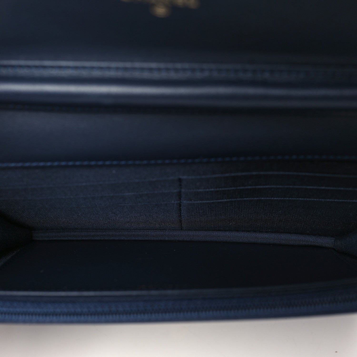 Chanel Caviar Quilted CC Filigree Wallet On Chain WOC Navy 5 of 10