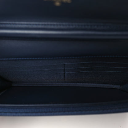 Chanel Caviar Quilted CC Filigree Wallet On Chain WOC Navy 5 of 10
