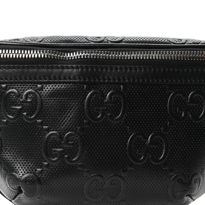 Gucci Calfskin GG Tennis Embossed Belt Bag Black 14 of 19