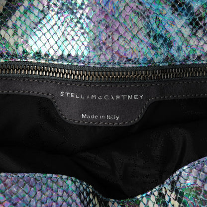 Stella McCartney Eco Python Oleografic Fold Over Falabella Tote Navy 7 of 9