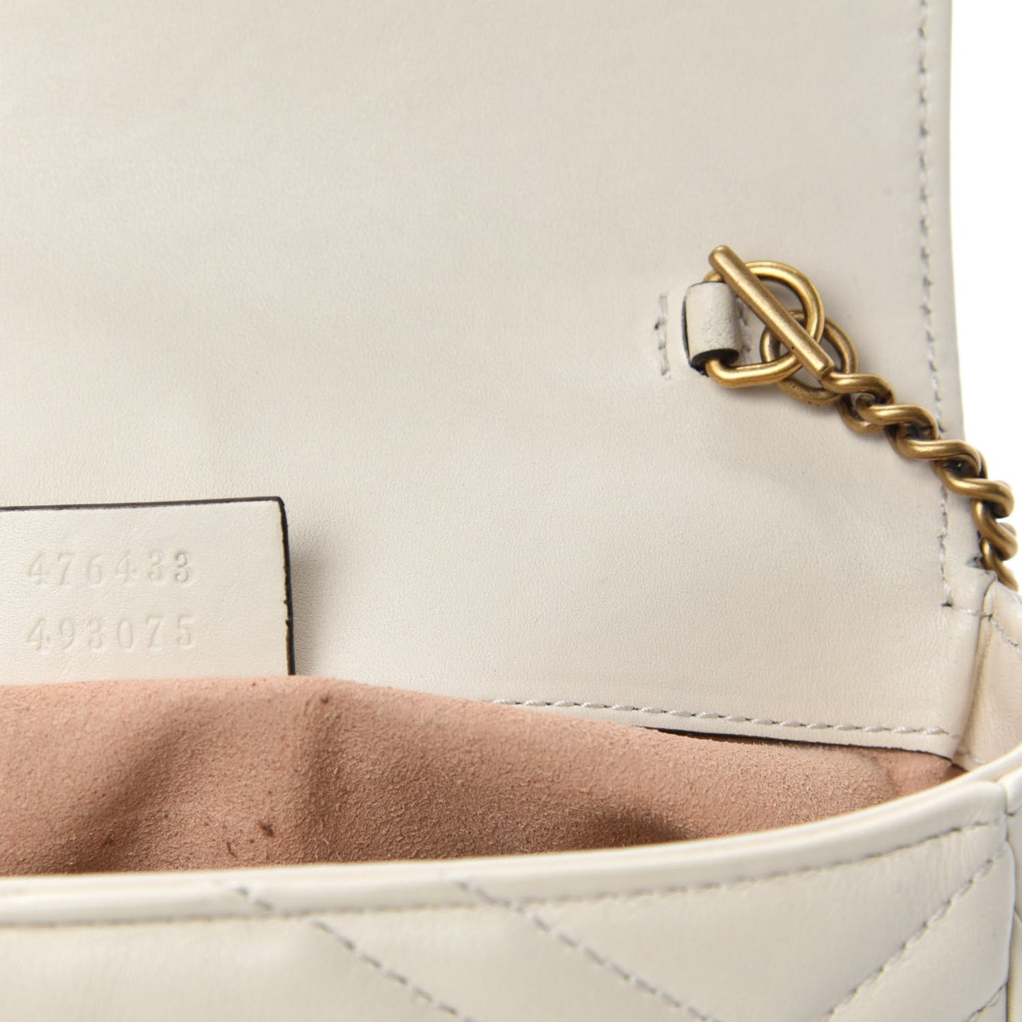 Calfskin Matelasse Super Mini GG Marmont Shoulder Bag White
