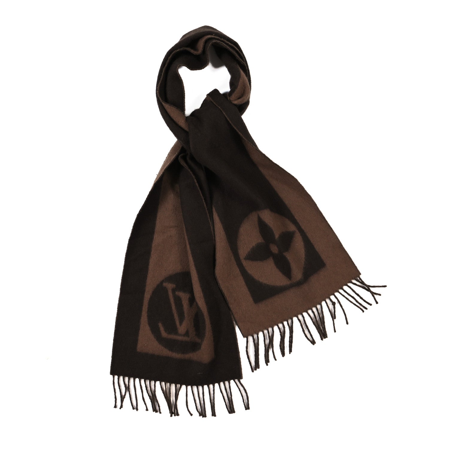 Louis Vuitton Lambswool Angora Cardiff Scarf Brown 1 of 3