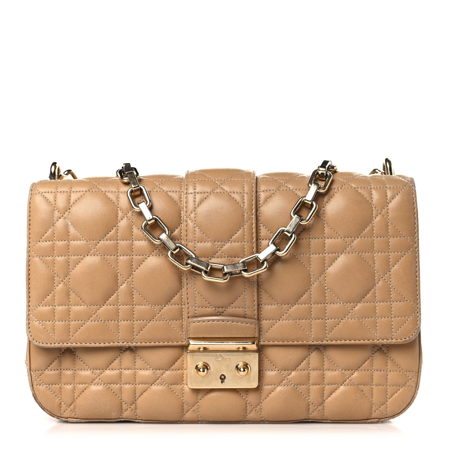Christian Dior Lambskin Cannage Medium Miss Dior Flap Beige 1 of 13