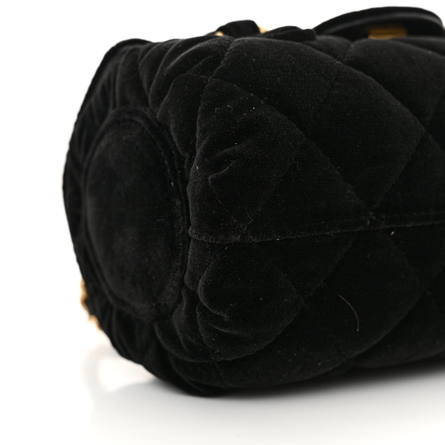 Chanel Velvet Quilted Mini Top Handle Flap Black 10 of 11