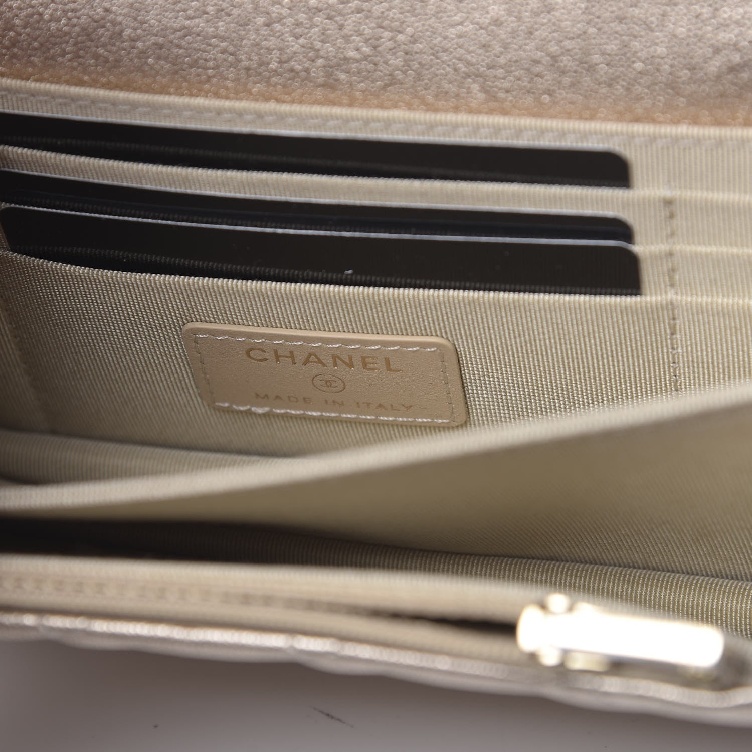 Chanel Metallic Lambskin Quilted Mini Wallet On Chain WOC Gold 6 of 11