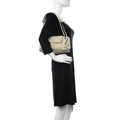 Chanel Lambskin Quilted Bowler Flap Shoulder Bag White 2 of 19