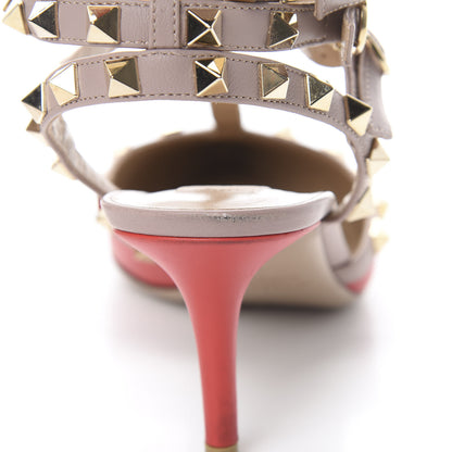 Valentino Garavani Nappa Rockstud Ankle Strap 65mm Pumps 38 Deep Coral Poudre 10 of 12