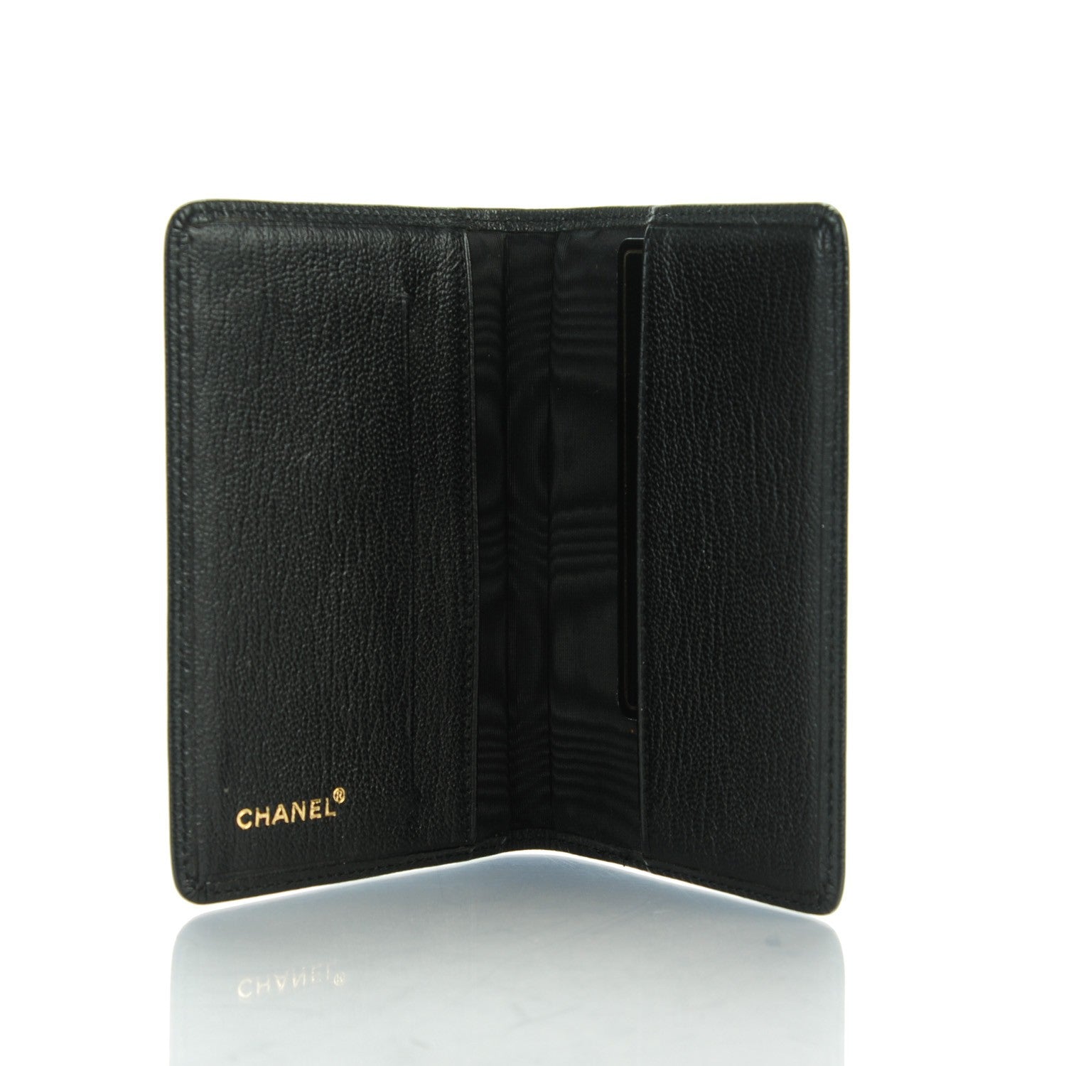 Chanel Goatskin Card Holder Wallet Black 5 of 8