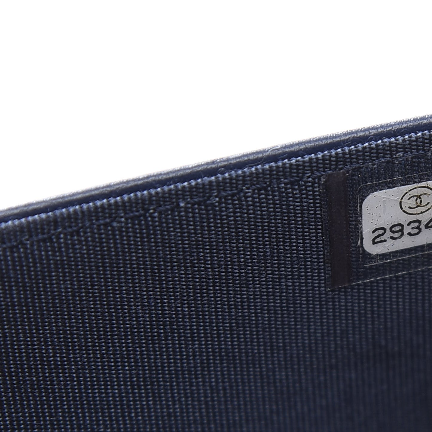 Caviar Quilted Boy Wallet On Chain WOC Navy