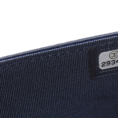 Chanel Caviar Quilted Boy Wallet On Chain WOC Navy 13 of 15