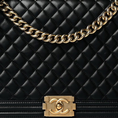 Chanel Lambskin Quilted Large Boy Flap Black 8 of 19