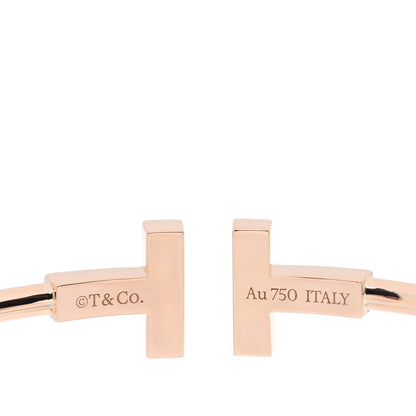 Tiffany 18K Rose Gold Mother of Pearl T Wire Bracelet 3 of 4
