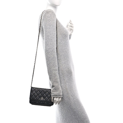 Chanel Caviar Quilted Wallet on Chain WOC Black 2 of 12