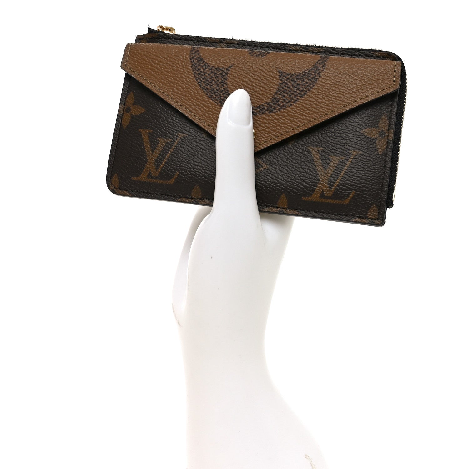 Louis Vuitton Reverse Monogram Recto Verso Card Holder Brown