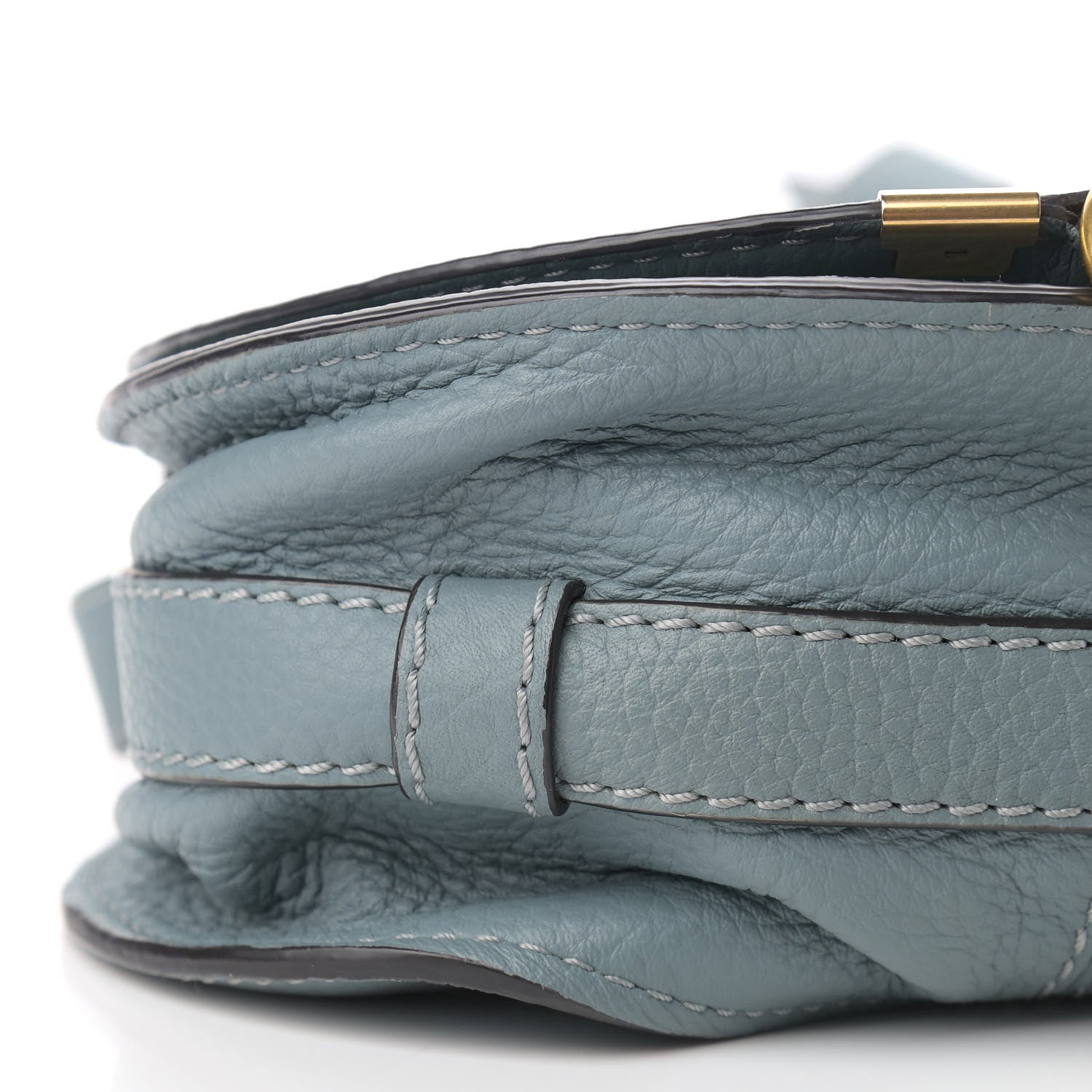 Chloe Calfskin Mini Marcie Round Crossbody Bag Rainy Blue 6 of 10