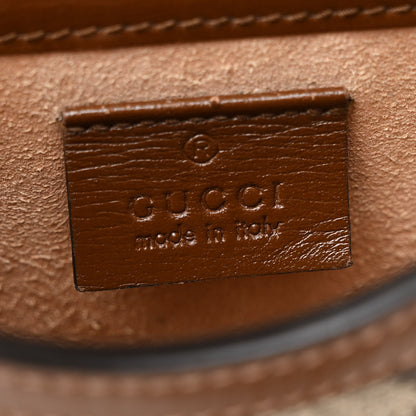 Gucci GG Supreme Monogram Mini Horsebit 1955 Crossbody Bag Beige Brown Sugar 6 of 17