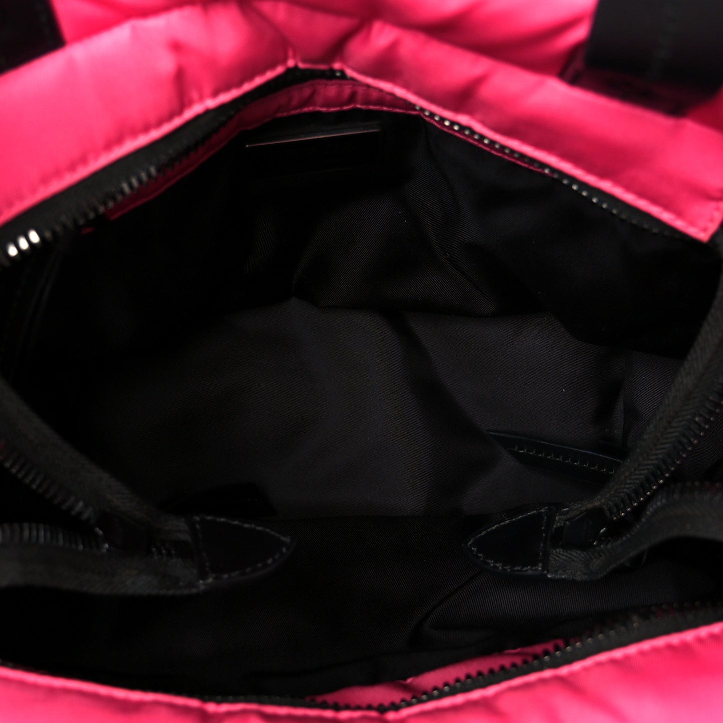 Tessuto Nylon Soft Padded Shopping Tote Fuxia