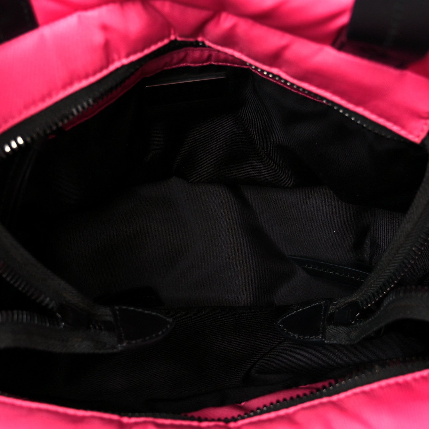 Prada Tessuto Nylon Soft Padded Shopping Tote Fuxia 5 of 10