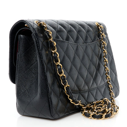 Chanel Caviar Quilted Jumbo Double Flap Black 3 of 11