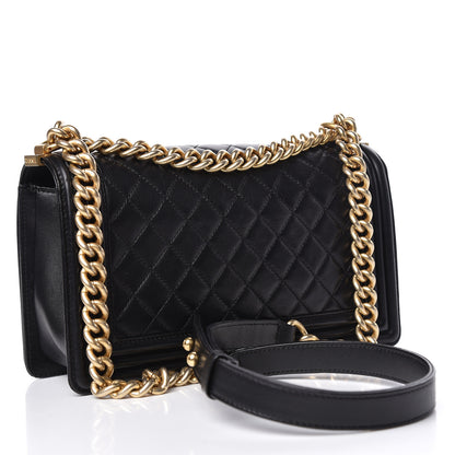 Chanel Lambskin Quilted Medium Boy Flap Black 3 of 21