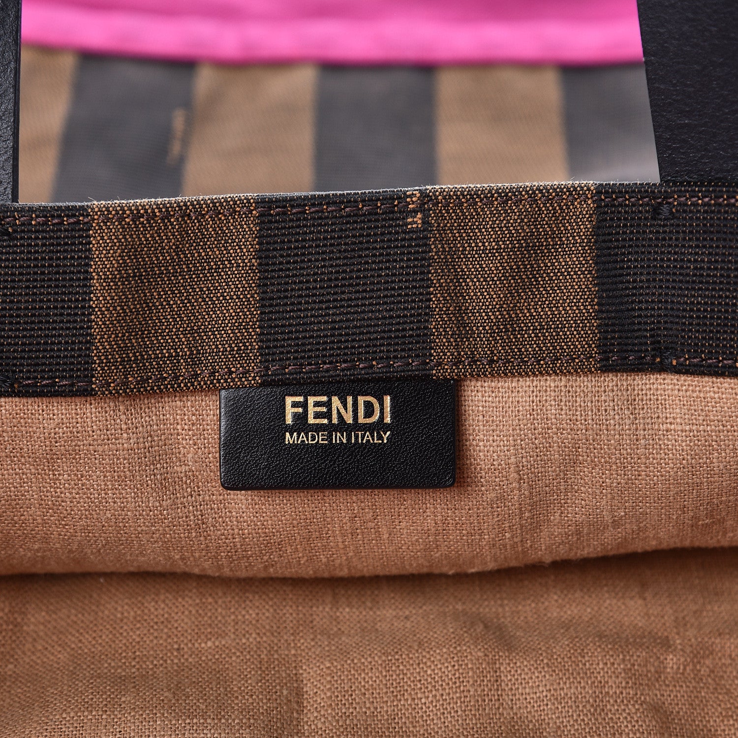 Fendi Pequin Small Shopping Tote Fuchsia 7 of 11