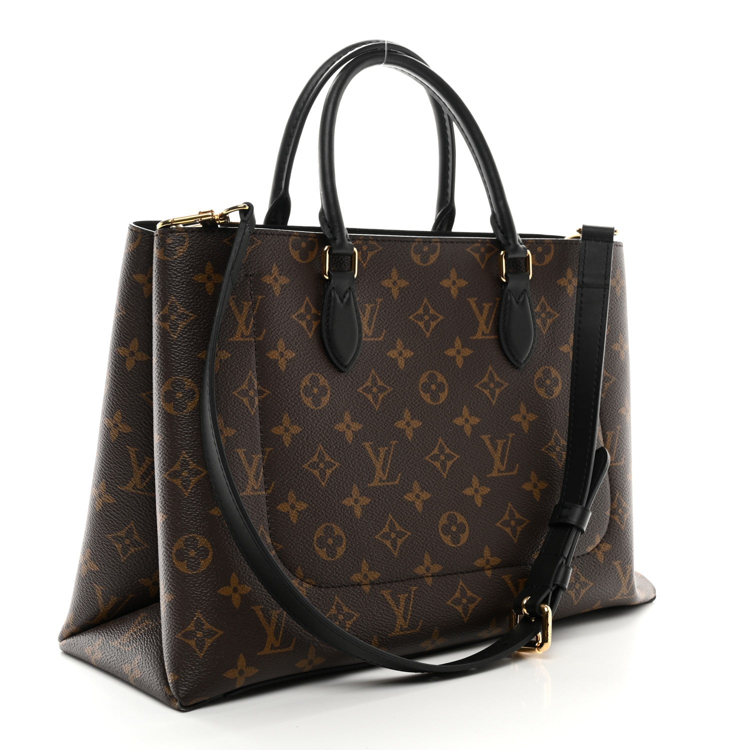 Louis Vuitton Monogram Flower Tote Black 3 of 9