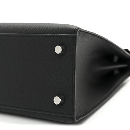 Hermes Epsom Kelly Sellier 25 Black 10 of 11