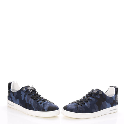 Louis Vuitton Mens Camouflage Front Row Low Top Sneakers 8.5 Blue 5 of 10