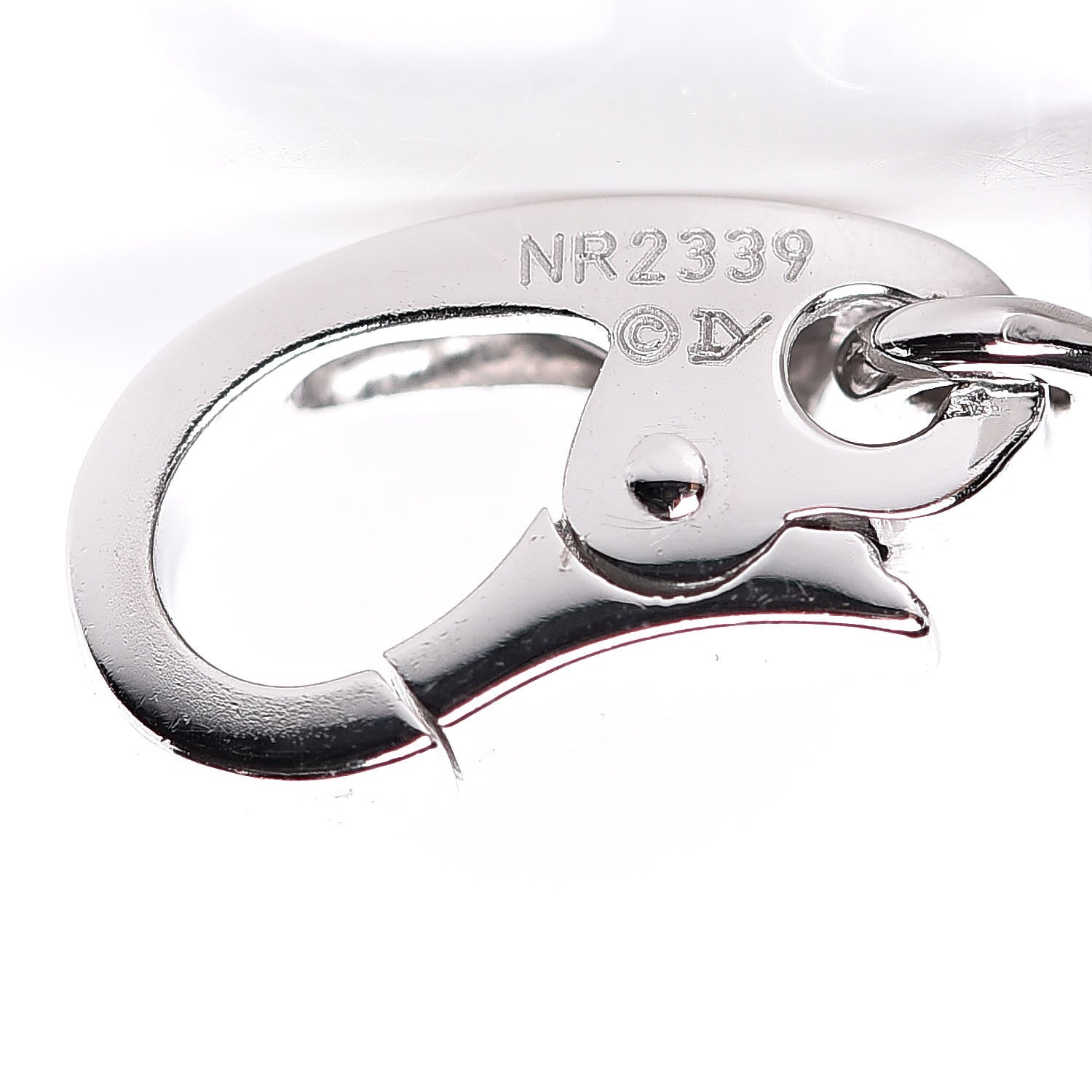 Cartier 18K White Gold Diamond Logo Charm 4 of 4