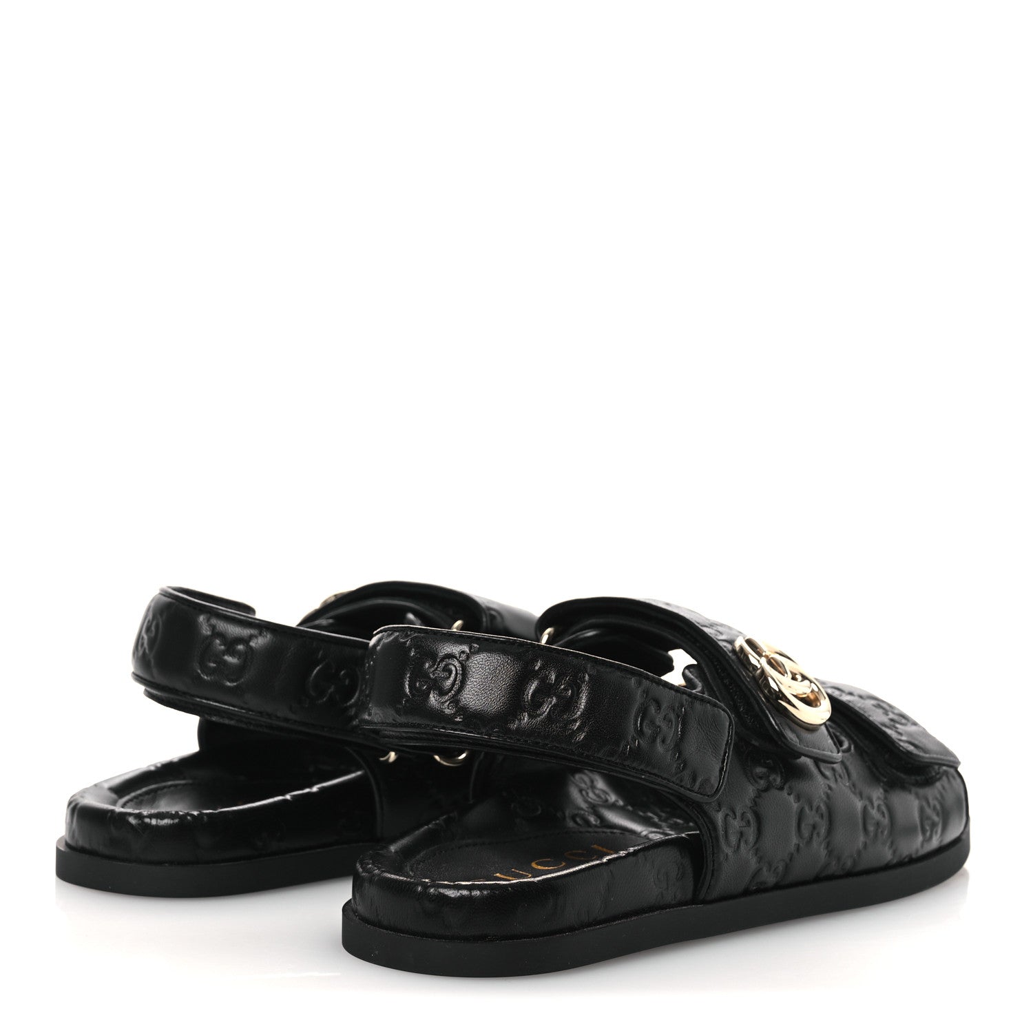 Gucci Guccissima GG Embossed Womens Sandals 37 Black 7 of 15
