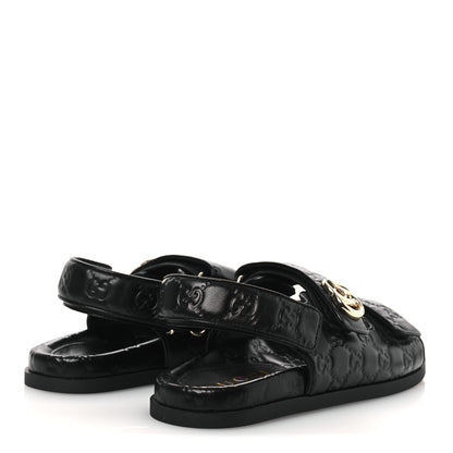 Gucci Guccissima GG Embossed Womens Sandals 37 Black 7 of 15