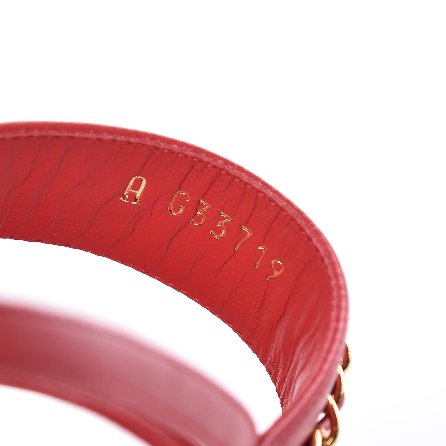 Chanel Lambskin Chain Clover Sandals 38 Red 8 of 10