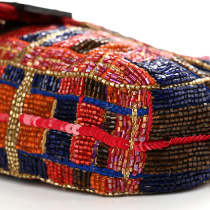 Fendi Satin Calf Hair Beaded Baguette Multicolor 11 of 11