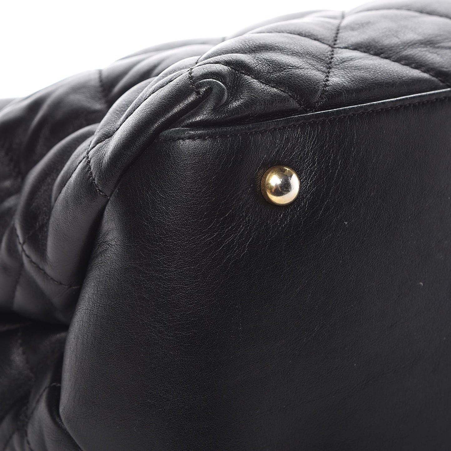 Calfskin Quilted Medium Soft Elegance Tote Black