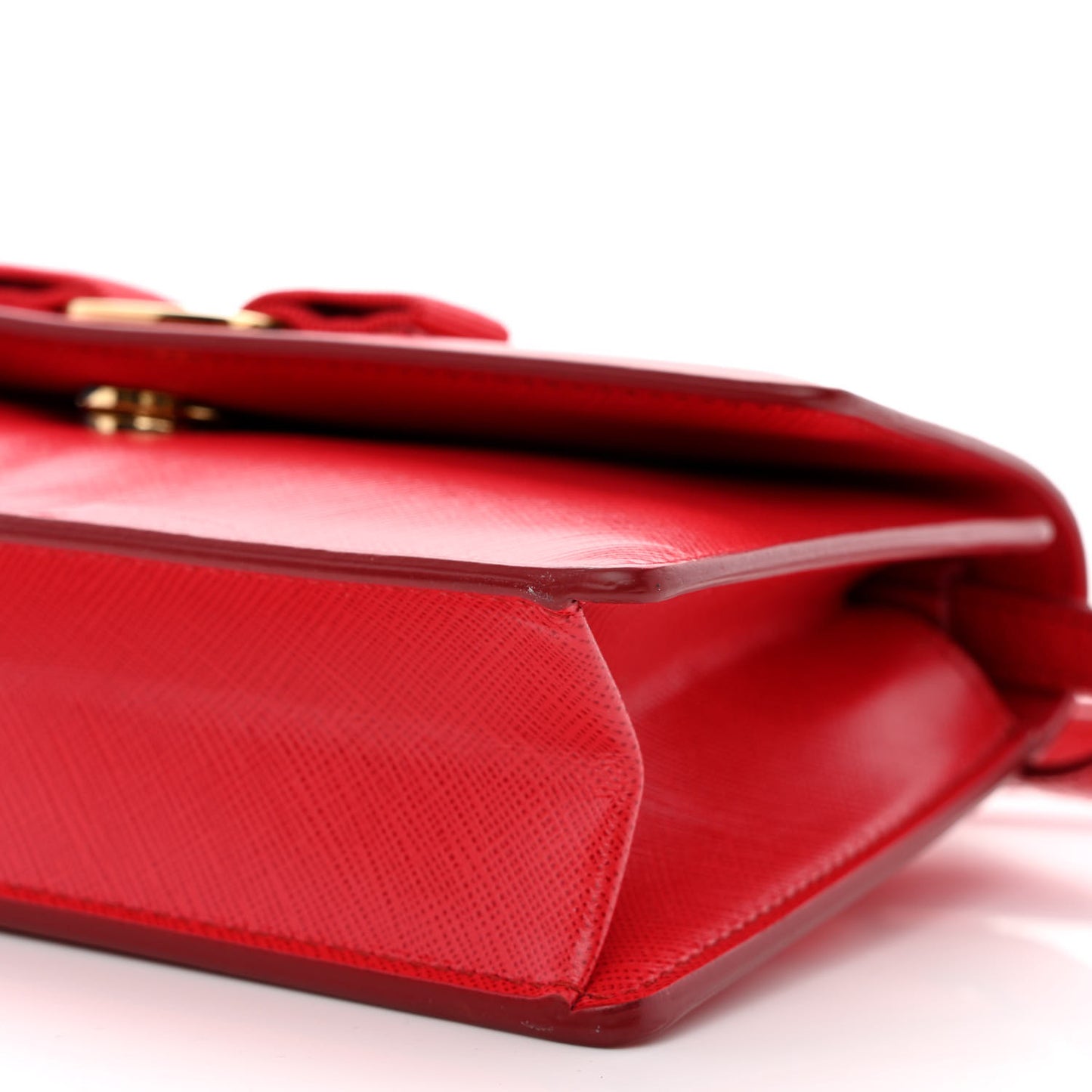 Saffiano Vera Bow Crossbody Belt Bag Red