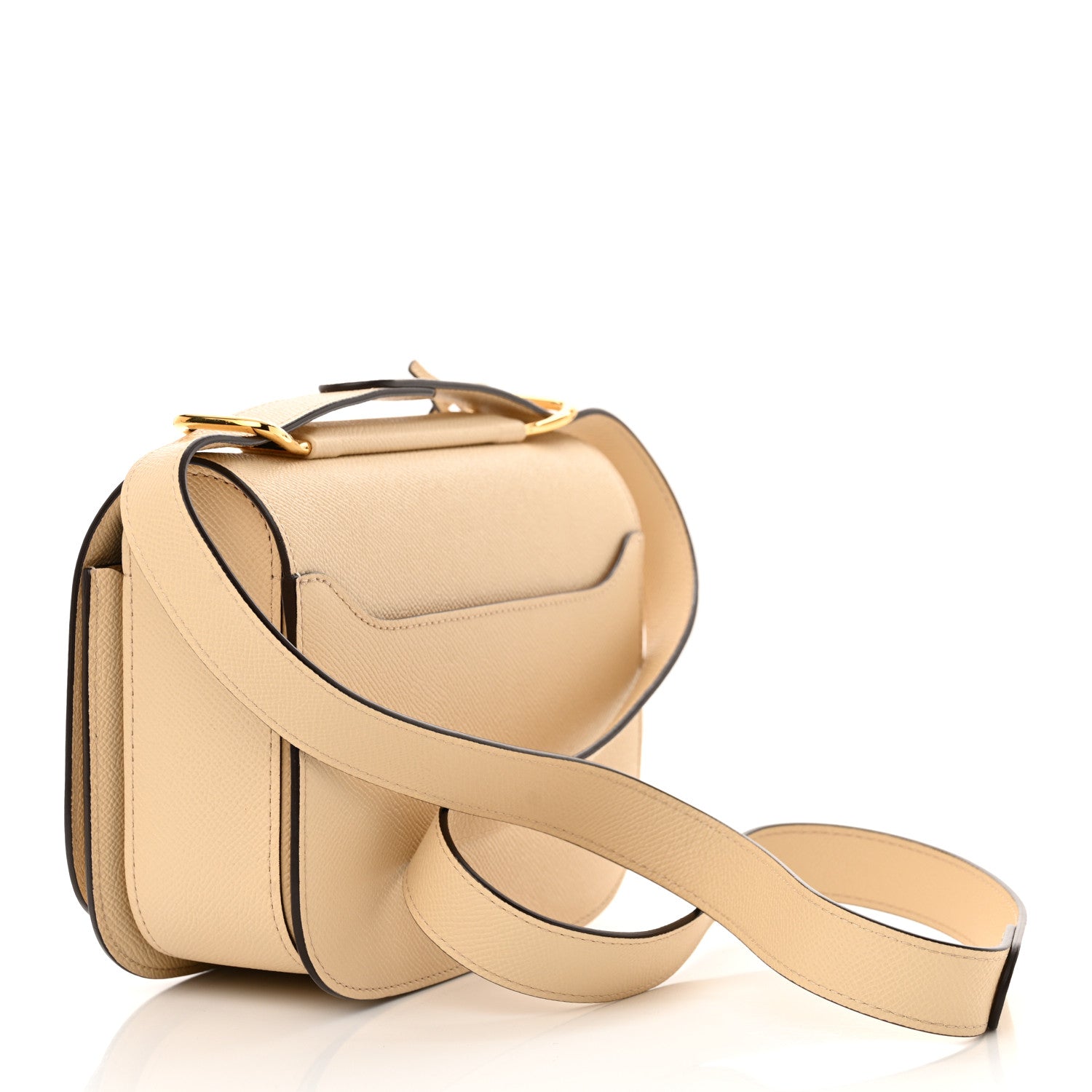 Delvaux Alpina Calfskin Lingot Crossbody Dune 3 of 10