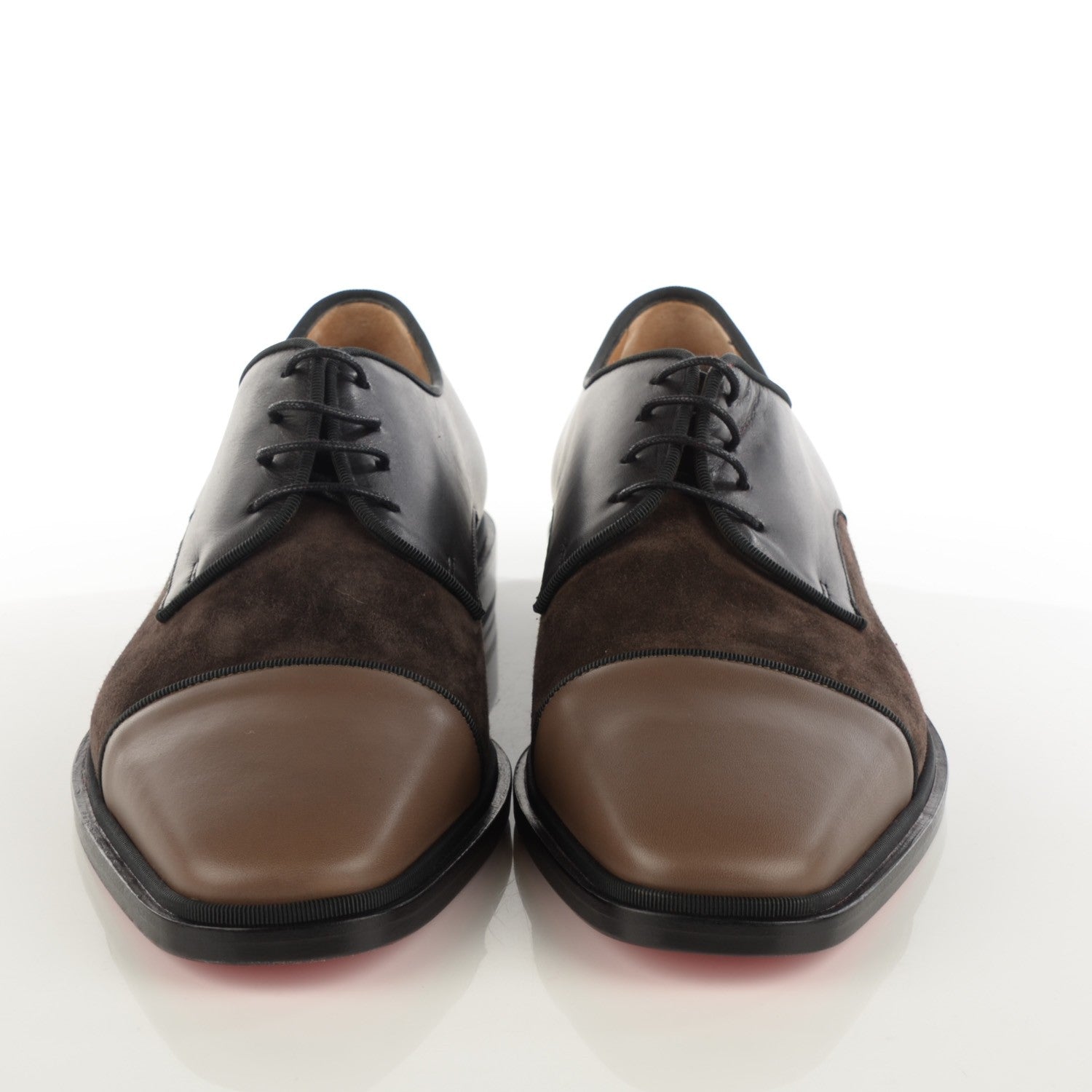 Christian Louboutin Suede Lambskin Bruno Orlato Mens Flat Oxfords 40 Brown 2 of 8
