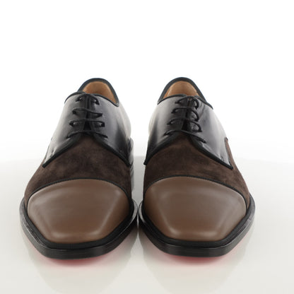Christian Louboutin Suede Lambskin Bruno Orlato Mens Flat Oxfords 40 Brown 2 of 8