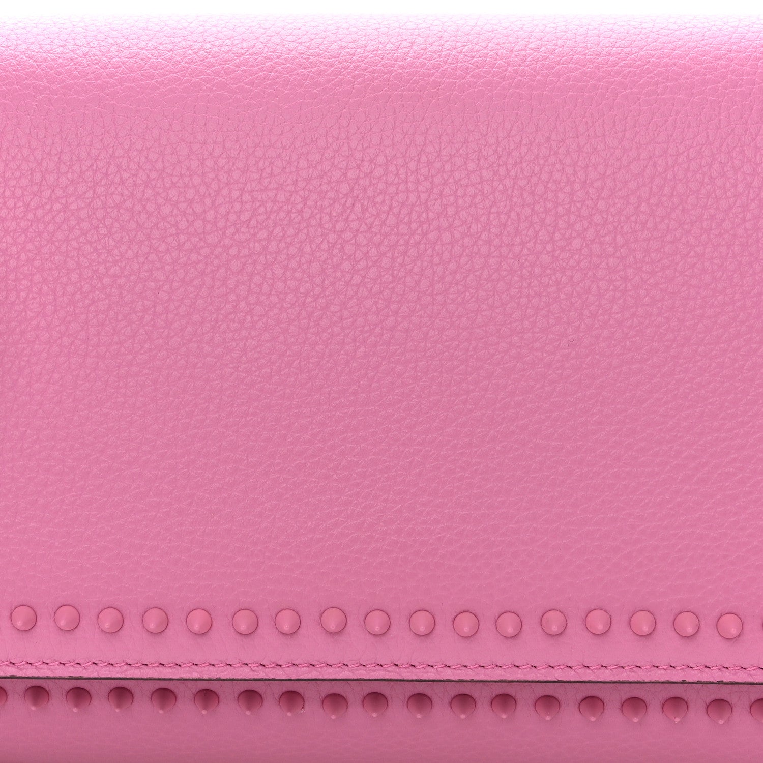 Christian Louboutin Grained Calfskin Spikes Paloma Clutch Pink 8 of 10