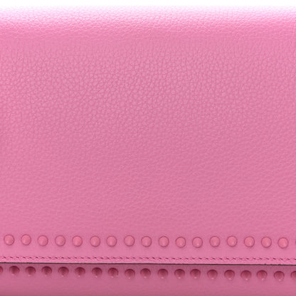 Christian Louboutin Grained Calfskin Spikes Paloma Clutch Pink 8 of 10