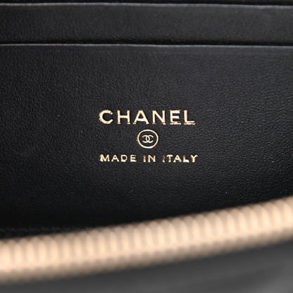 Chanel Lambskin Quilted Small Top Handle Vanity Case With Chain Black 6 of 12