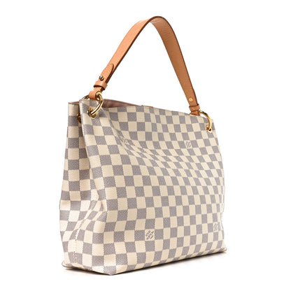 Louis Vuitton Damier Azur Graceful PM Rose Ballerine 3 of 9