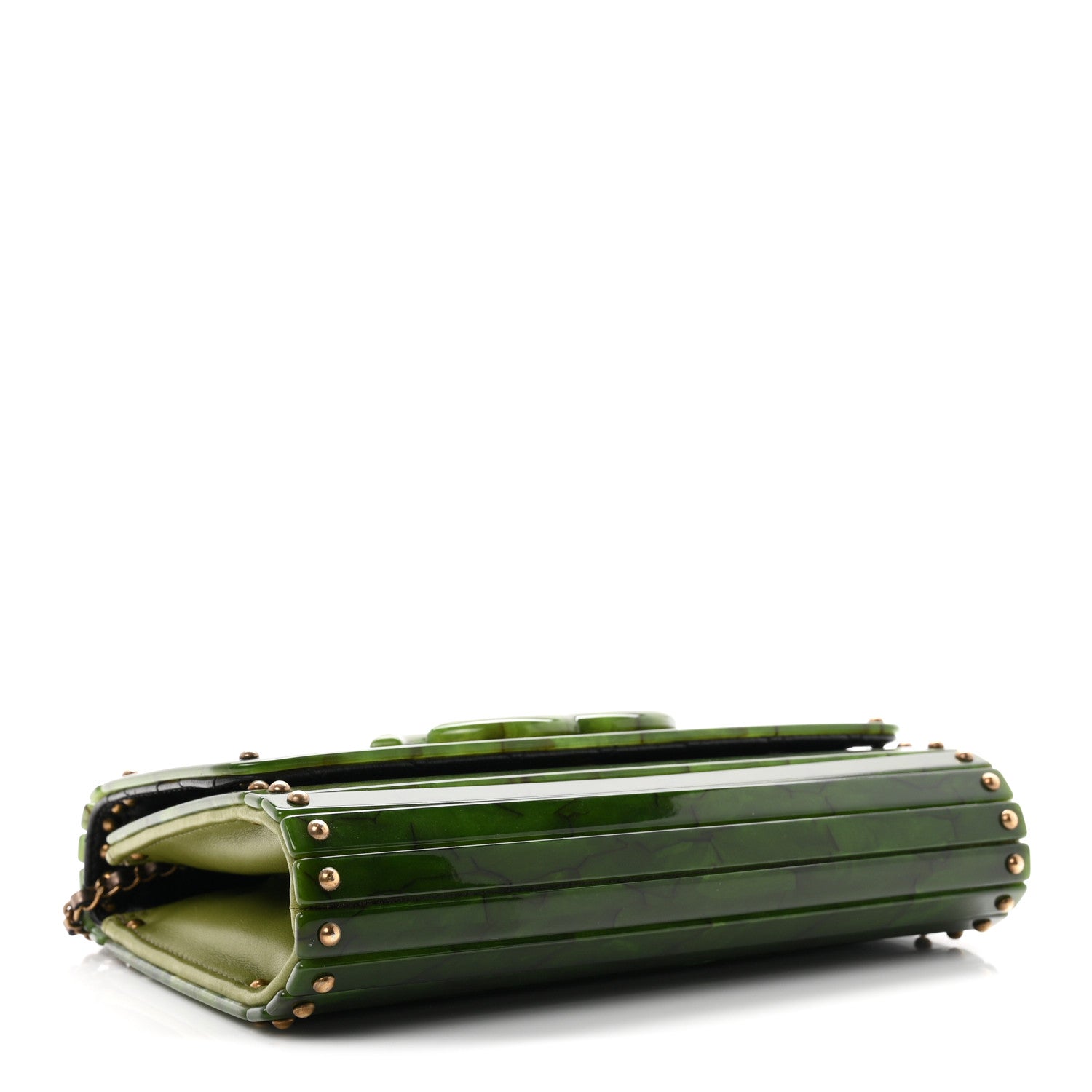 Chanel Plexiglass Jade Paris Shanghai CC Clutch Green 4 of 9