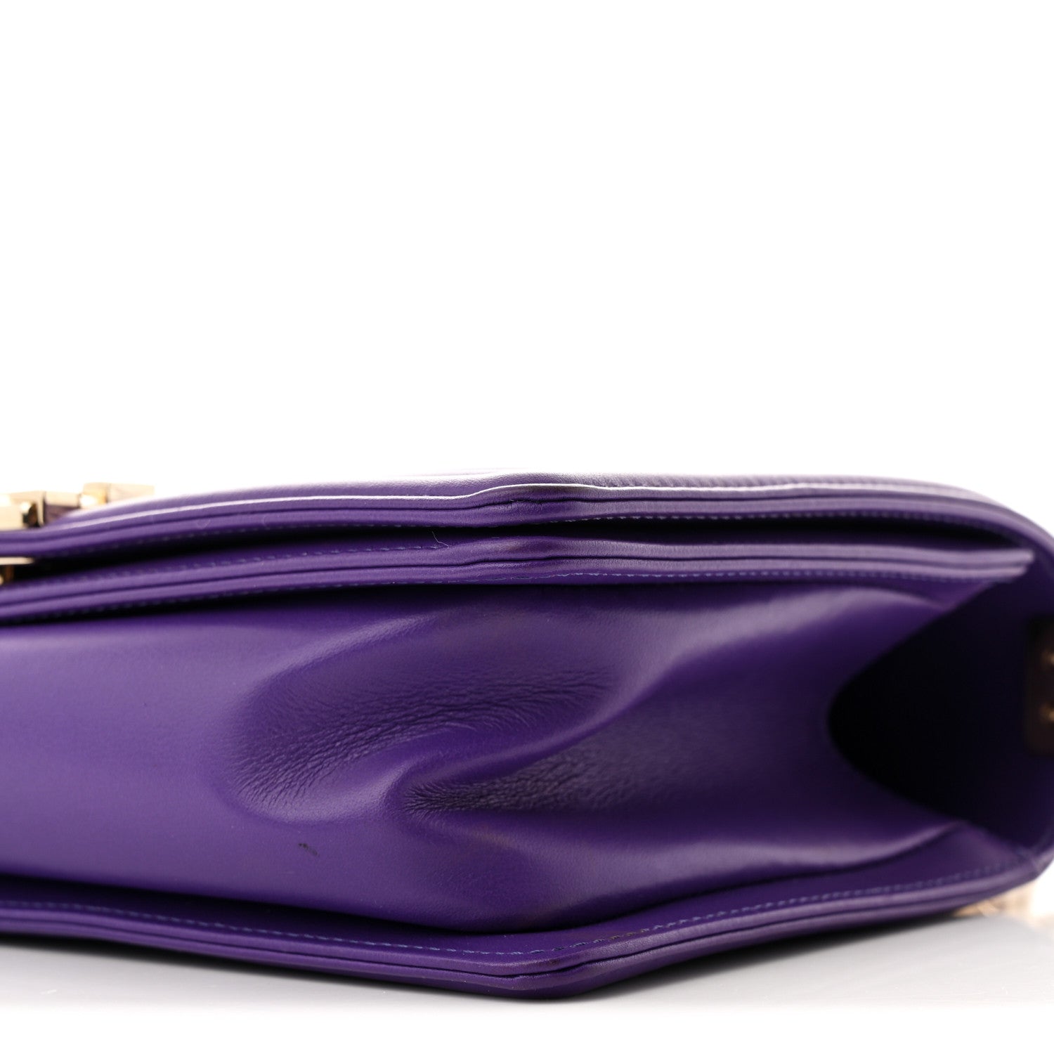 Chanel Lambskin Quilted Medium Boy Flap Purple 10 of 12