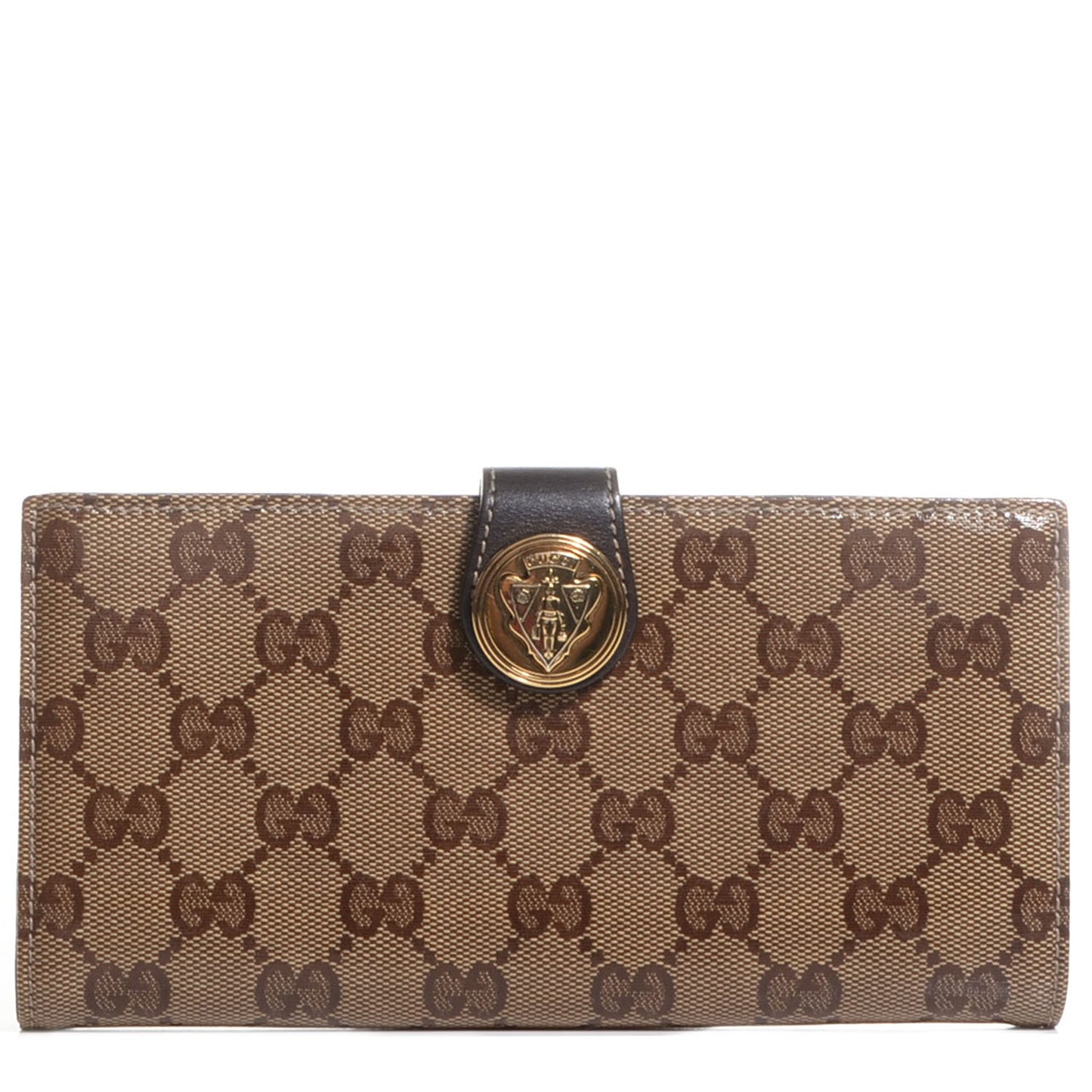 Crystal Monogram Hysteria Continental Wallet Brown